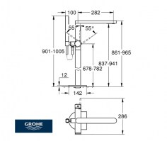 MONOMANDO BAÑO DE PIE PLUS GROHE